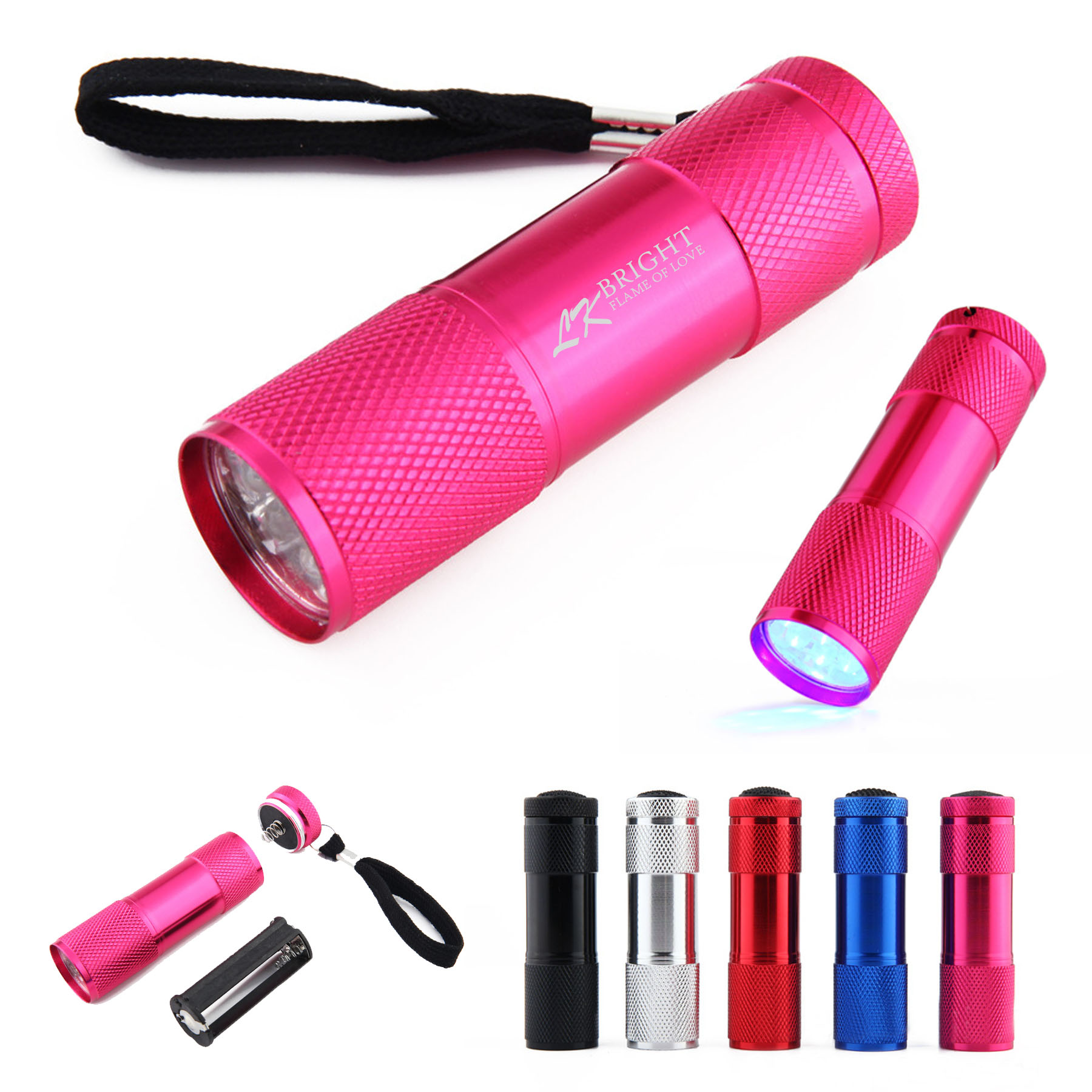 FlyFlyPromos - Bright Shine 9 LED Flashlight Image 1 - Promotional Product
